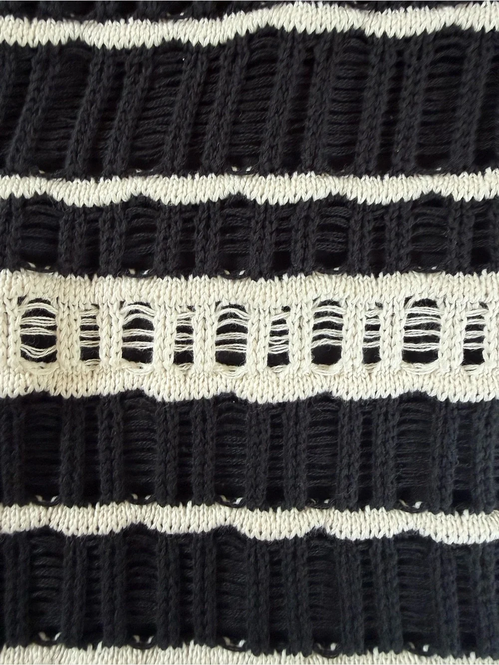 Abercrombie & Fitch Crochet Style Maxi Dress sz Medium Tall Black White
